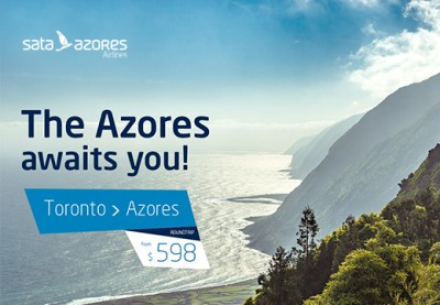 SATA Azores Airlines Toronto-Azores $598